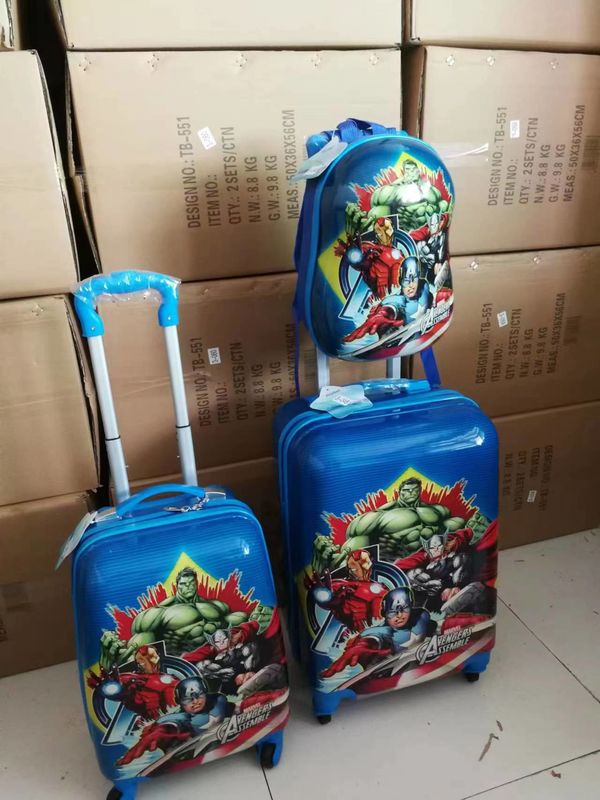 डिटेचेबल स्ट्रैप किड्स कार्टून सामान सूटकेस टिकाऊ नीला रंग