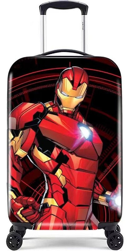 कार्टून प्रिंट बच्चे हार्ड केस सामान सुपरमैन स्कूल बाल सूटकेस एबीएस पीसी 4 पहिया बच्चे हार्ड शेल सामान