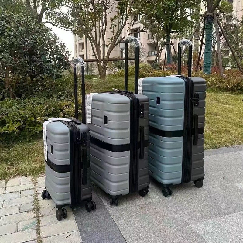 निर्माता कस्टम विमान ट्रॉली पोर्टेबल आउटडोर फैशन हार्ड शेल पीपी यात्रा सामान सेट