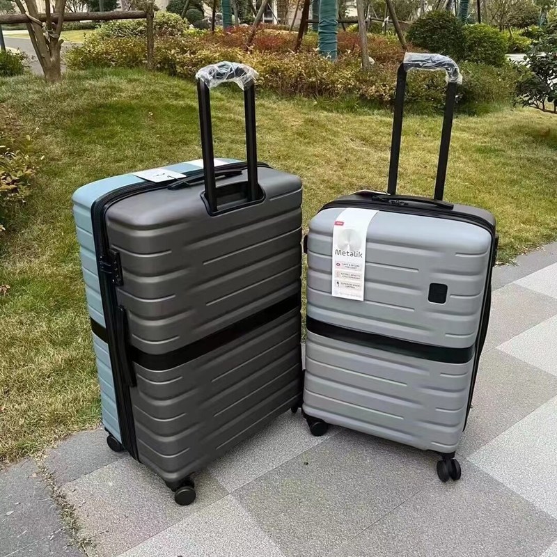 निर्माता कस्टम विमान ट्रॉली पोर्टेबल आउटडोर फैशन हार्ड शेल पीपी यात्रा सामान सेट