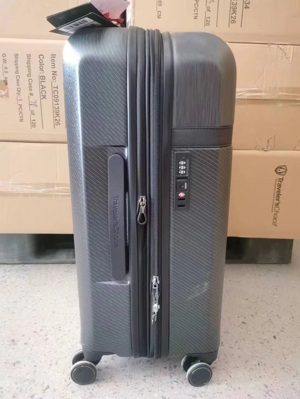 कैरी ऑन न्यू फैशन ट्रैवल हार्डसाइड एक्सपैंडल एबीएस+पीसी सामान यात्रा बैग ट्रॉली सामान सूटकेस