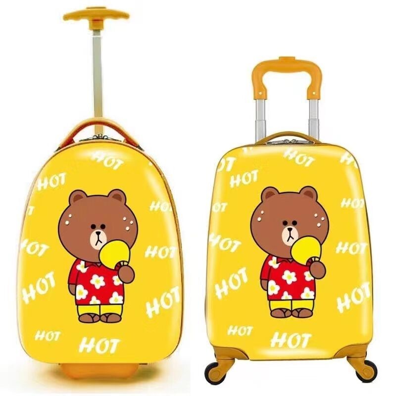 फैक्टरी थोक कस्टम प्राथमिक विद्यालय सामान प्रकाश ट्रॉली मामले बच्चों आउटडोर कार्टून यात्रा मामले