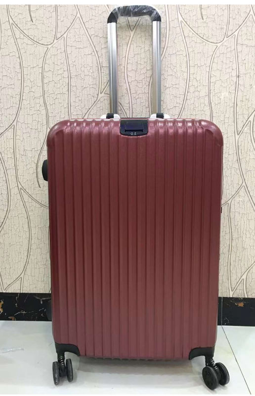 उच्च गुणवत्ता 4 डबल व्हील हार्ड शेल पीसी एल्यूमीनियम फ्रेम Tsa लॉक वयस्क यात्रा लाल सूटकेस सामान