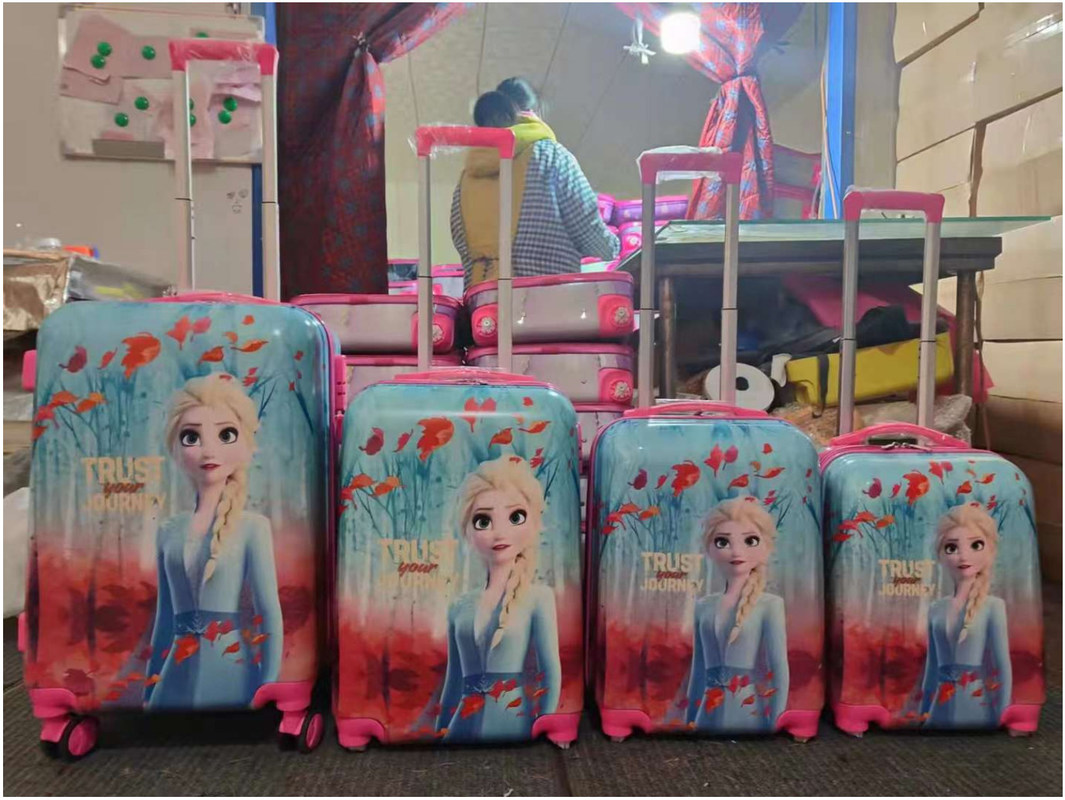 पहिया बच्चे बच्चे ट्रॉली सेट 1618//20/22 इंच बच्चे पहिया सामान सेट ठंडा चमड़े